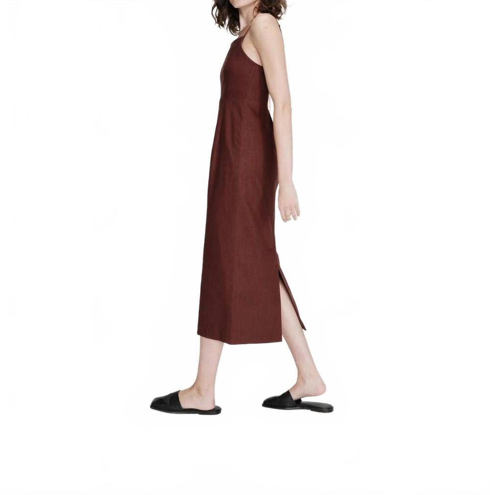 NEW GRACE & MILA vernays midi dress in chocolate